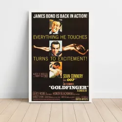Goldfinger 1960's Fine Art Movie Poster - Iconic Home Decor Art