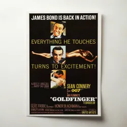Goldfinger 1960's Fine Art Movie Poster - Iconic Home Decor Art