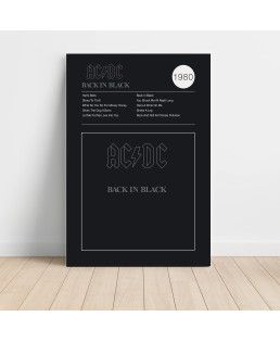 AC_DC Back in Black Fine Art Album Poster - Rock Your Space!