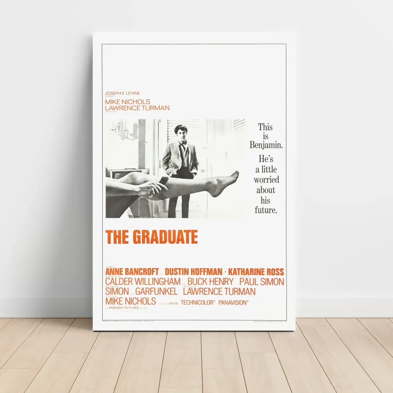 The Graduate 1960's Movie Poster - Fine Art for Home Decor.