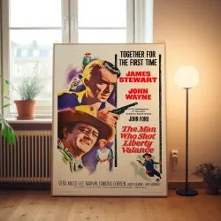 The Man Who Shot Liberty Valance Fine Art 1960's Movie Poster
