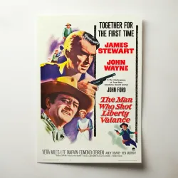 The Man Who Shot Liberty Valance (1962) Fine Art Movie Poster