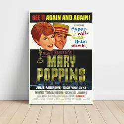 Mary Poppins Fine Art 1960's Movie Poster Wall Art