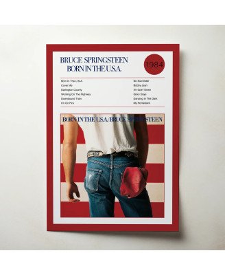 Bruce Springsteen – Born In The U.S.A. Fine Art Album Poster