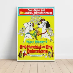 One Hundred and One Dalmations Fine Art 1960's Movie Poster