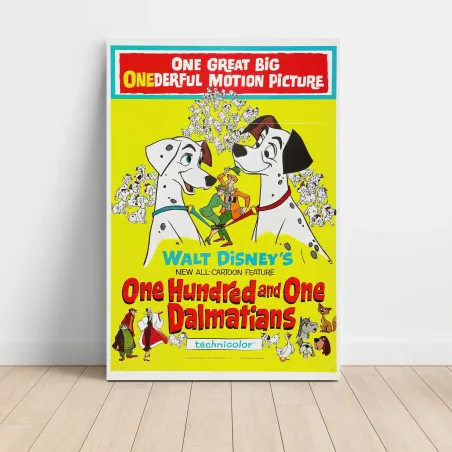 One Hundred and One Dalmations Fine Art 1960's Movie Poster