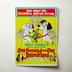 One Hundred and One Dalmations Fine Art 1960's Movie Poster