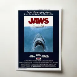 Jaws (1975) Fine Art Movie Poster