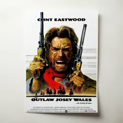 Outlaw Josey Wales Fine Art 1970's Movie Poster