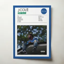 J. Cole – 2014 Forest Hills Drive Fine Art Album Poster