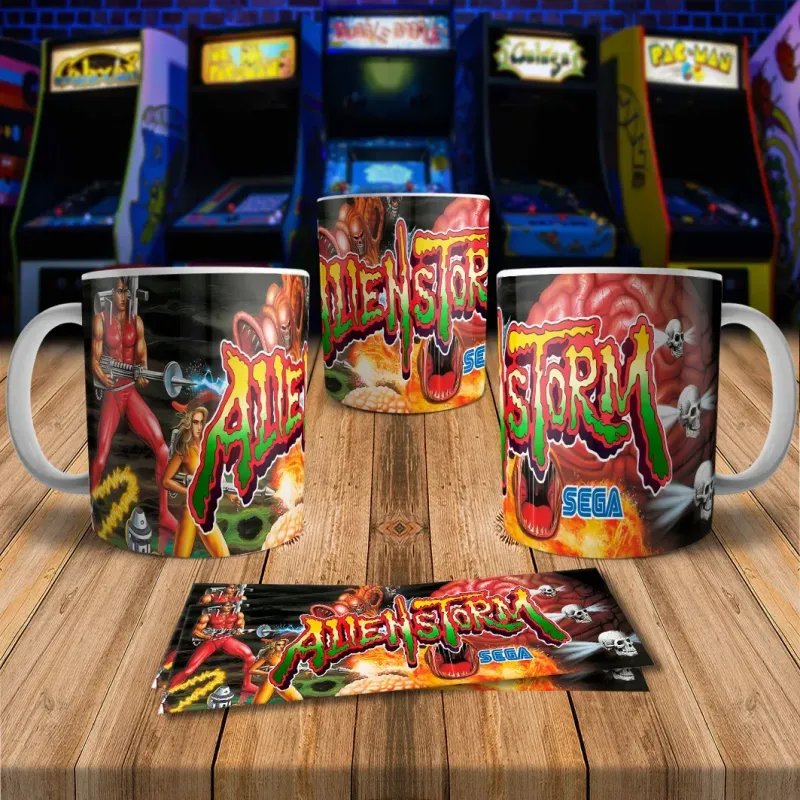 Alien Storm Retro 8Bit Arcade Gaming Mug 2