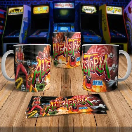 Alien Storm Retro 8Bit Arcade Gaming Mug 2