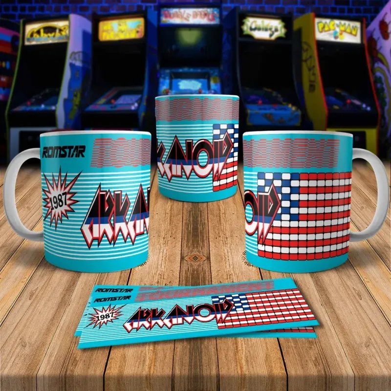 Arkanoid 8Bit Arcade Retro Gaming Mug 2 - Level Up Your Sip