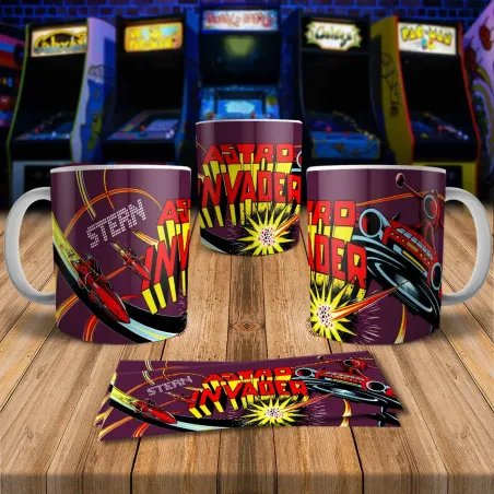 Astro Invader 8Bit Arcade Retro Gaming Mug - Level Up Your Sip!