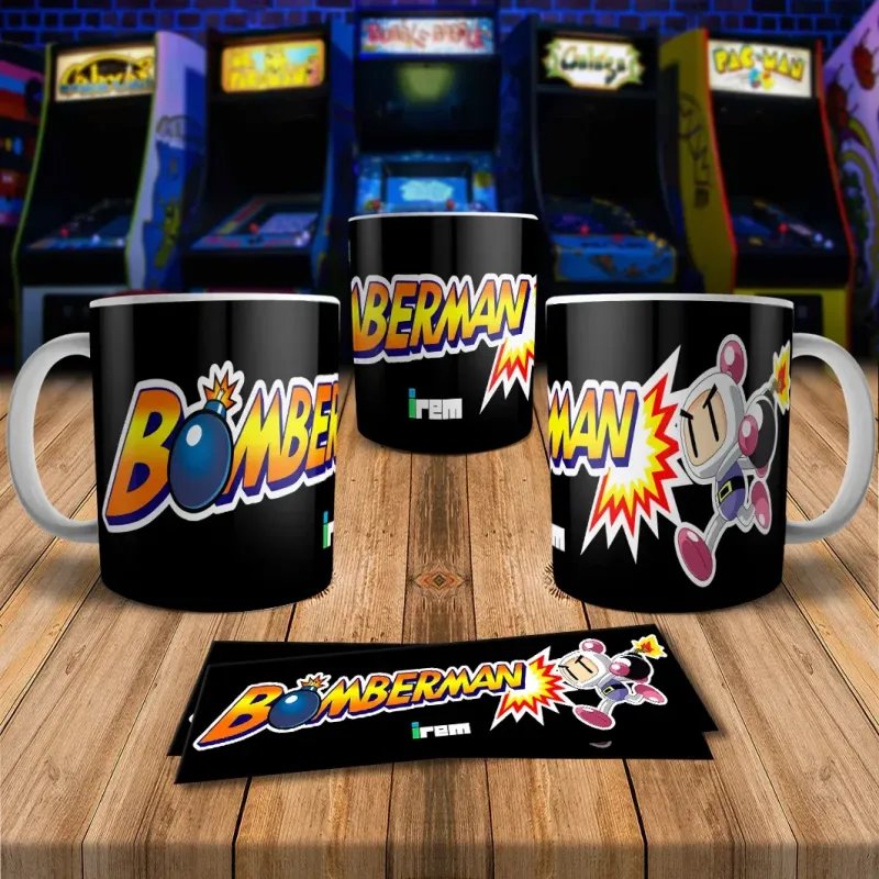 Bomber Man 8Bit Arcade Retro Gaming Mug - Perfect Gift!