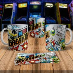 Break Thru 8Bit Arcade Retro Gaming Mug - Level Up Your Sips!