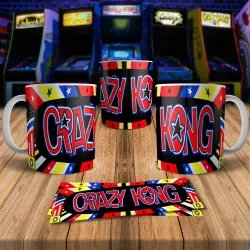 Crazy Kong 8Bit Arcade Retro Gaming Mug - Perfect Gift!