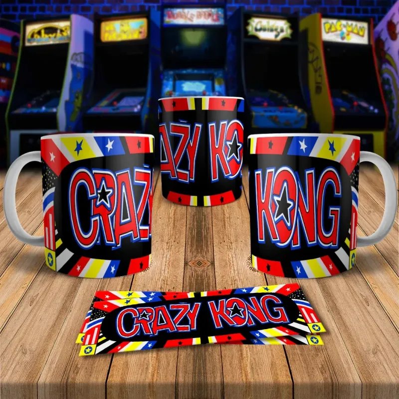Crazy Kong 8Bit Arcade Retro Gaming Mug - Perfect Gift!