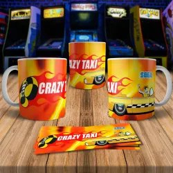 Crazy Taxi 8Bit Arcade Retro Gaming Mug - Perfect Gift!