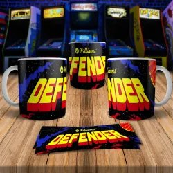 Defender 8Bit Arcade Retro Gaming Mug 1 - Perfect for Gamers!