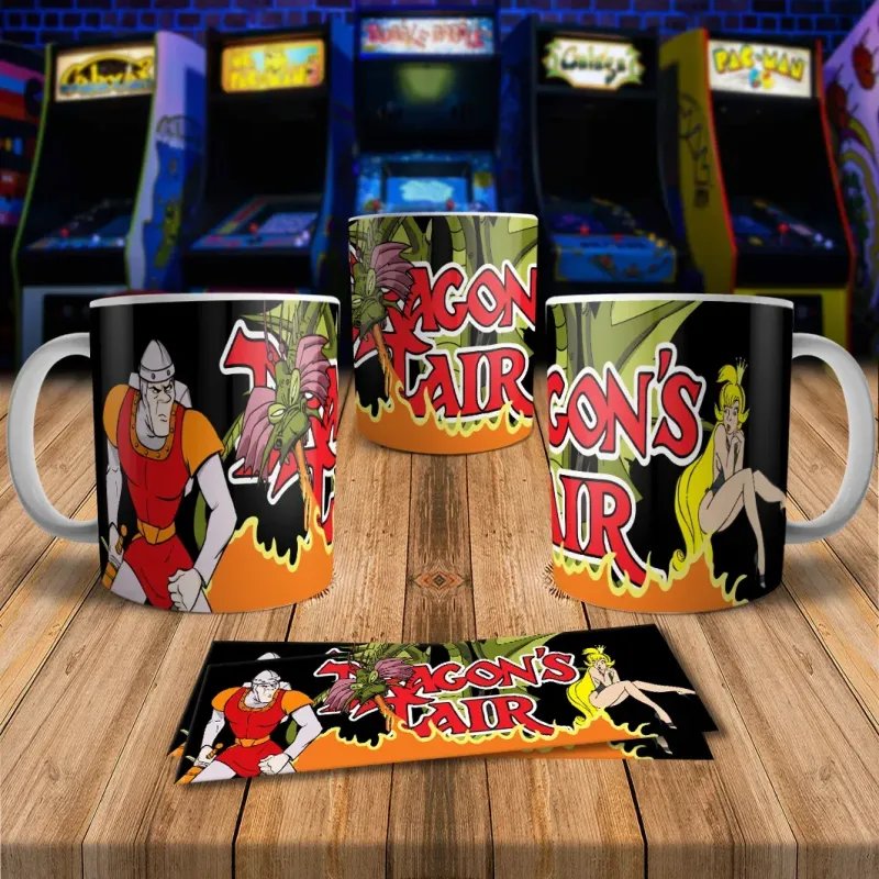Dragons Lair 8Bit Arcade Retro Gaming Mug 2 - Perfect Gift!
