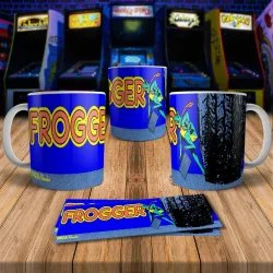 Frogger 8Bit Arcade Retro Gaming Mug - Perfect for Gamers!