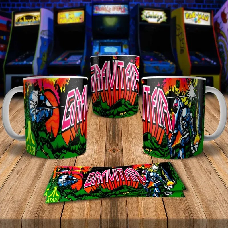 Gravitar 8Bit Arcade Retro Gaming Mug - Perfect for Gamers!