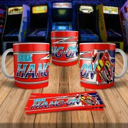 Hangon 8Bit Arcade Retro Gaming Mug 1 - Perfect for Gamers!