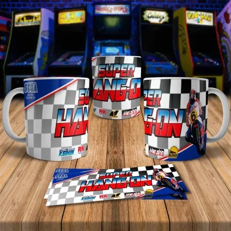 HangOn 8Bit Arcade Retro Gaming Mug 2 - Perfect for Gamers!