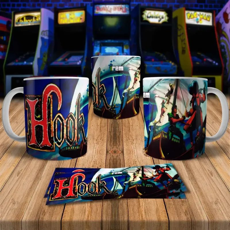 Hook 8Bit Arcade Retro Gaming Mug - Perfect for Gamers!