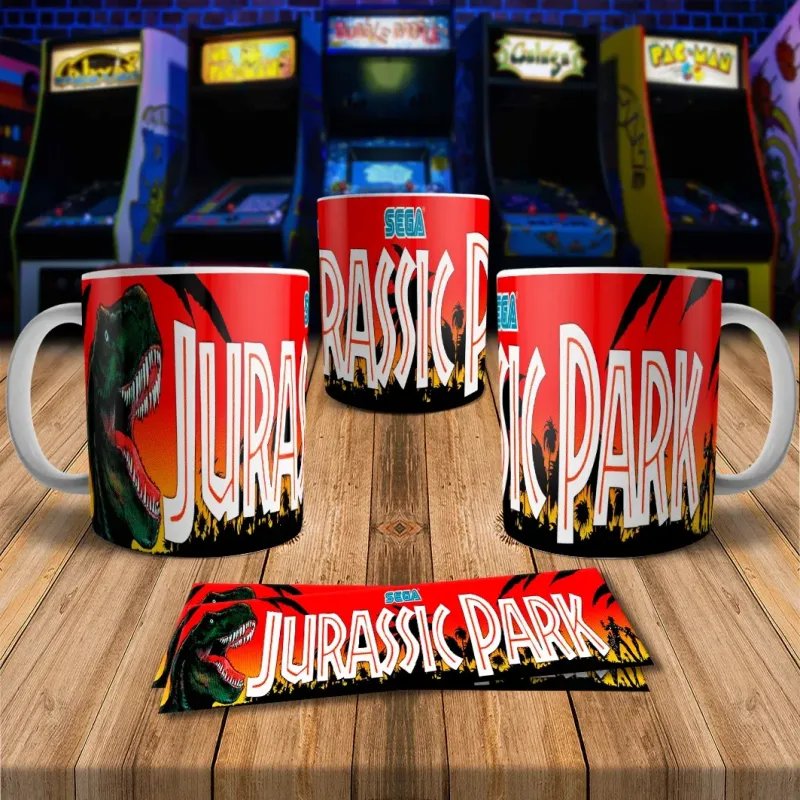 Jurassic Park 8Bit Arcade Retro Gaming Mug 1 - Fun & Unique!