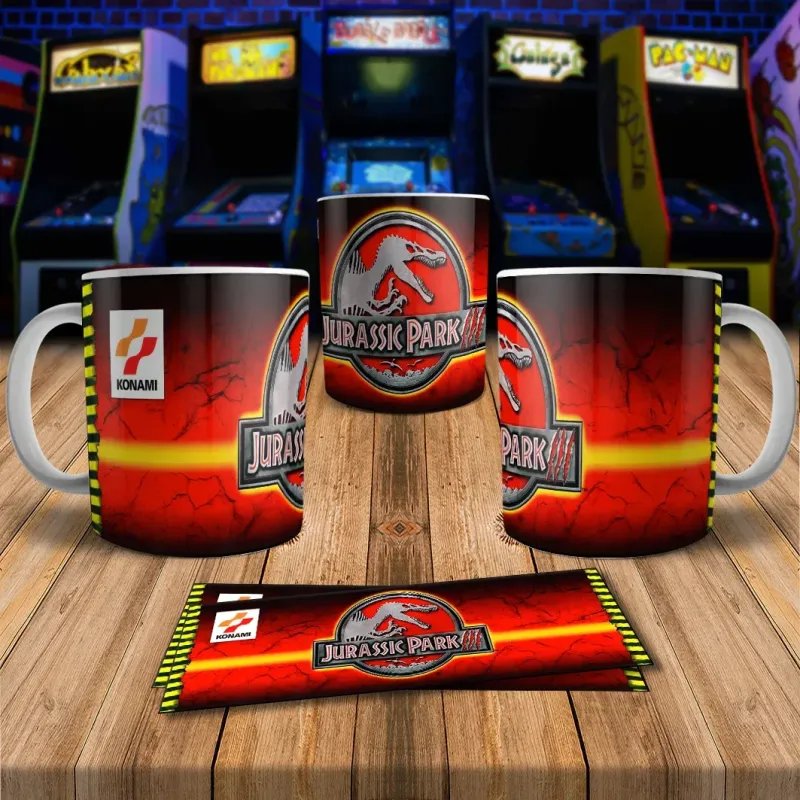 Jurassic Park 8Bit Arcade Retro Gaming Mug 2 - Fun & Unique!