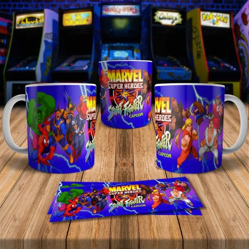 Marvel Super Heroes 8Bit Arcade Retro Gaming Mug 2
