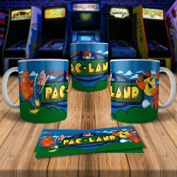 PacLand 8Bit Arcade Retro Gaming Mug - Perfect for Gamers!