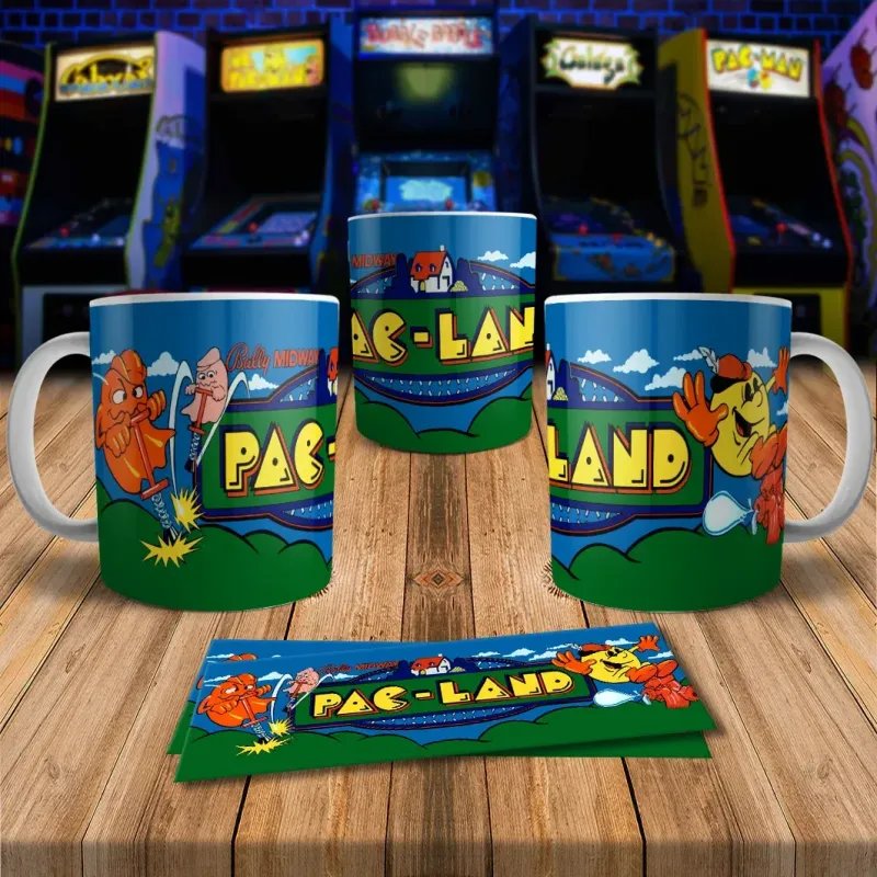 PacLand 8Bit Arcade Retro Gaming Mug - Perfect for Gamers!