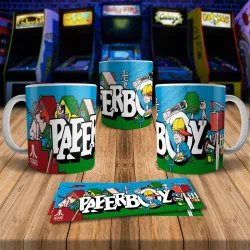 Retro Paper Boy 8Bit Arcade Gaming Mug - Perfect Gift!