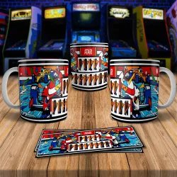 8Bit Arcade Retro Gaming Mug - Pole Position Design