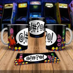 QBert 8Bit Arcade Retro Gaming Mug 2 - Perfect for Gamers!
