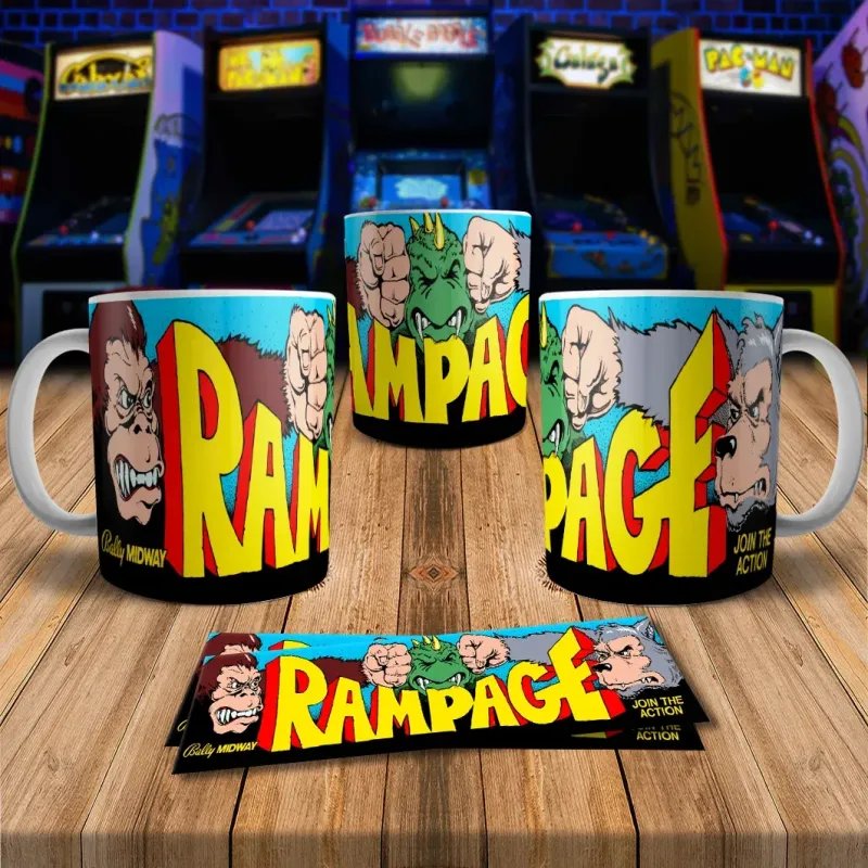 Rampage 8Bit Arcade Retro Gaming Mug - Level Up Your Sip!