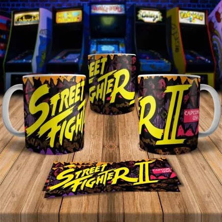 Street Fighter II 8Bit Arcade Retro Gaming Mug - Collectible!