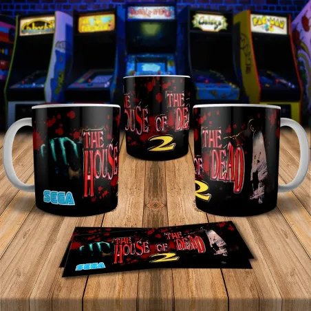 Retro Arcade Gaming Mug : The House Of The Dead 8Bit Design