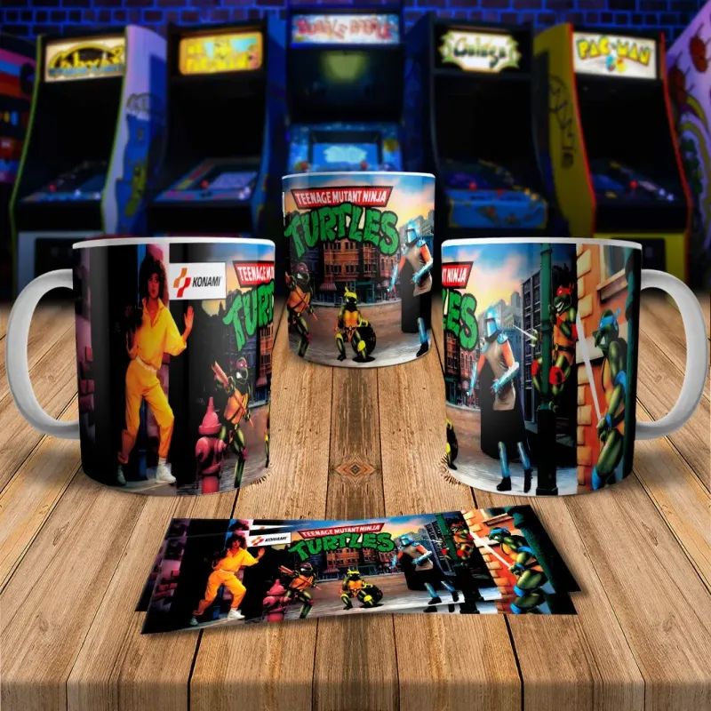 Teenage Mutant Ninja Turtles 8Bit Arcade Retro Gaming Mug 1