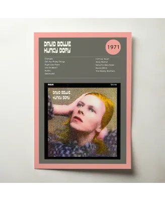 David Bowie – Hunky Dory Fine Art Album Poster - Music Wall Decor