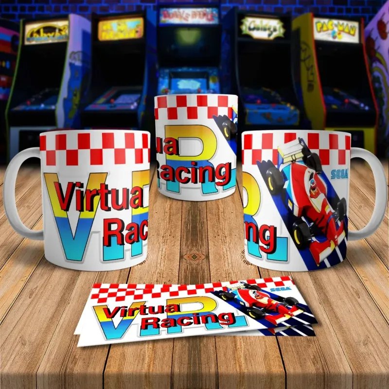 Virtua Racing 8Bit Arcade Retro Gaming Mug - Perfect Gift!