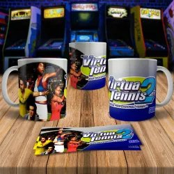 8Bit Arcade Retro Gaming Mug - Virtua Tennis Fun!