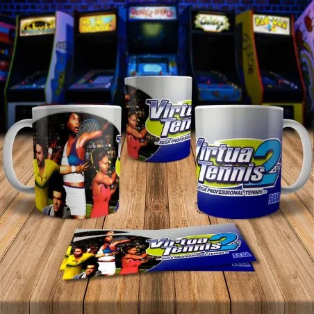 8Bit Arcade Retro Gaming Mug - Virtua Tennis Fun!