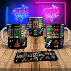 Arcade Themed 8Bit Arcade Retro Gaming Mug 1