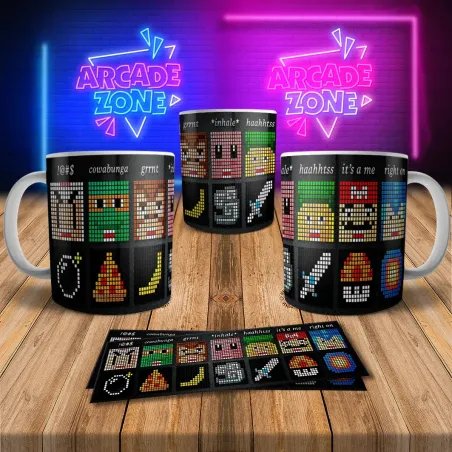 Arcade Themed 8Bit Arcade Retro Gaming Mug 1