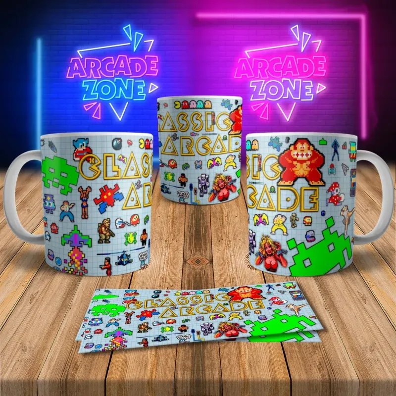 Arcade Themed 8Bit Arcade Retro Gaming Mug 4