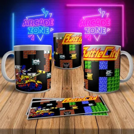 Battle City 8Bit Arcade Retro Gaming Mug - Level Up Your Sip!